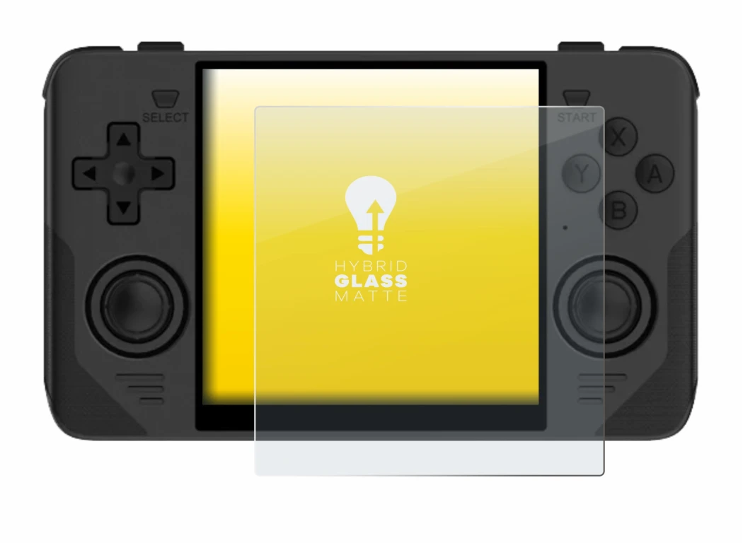 Image de l'appareil Powkiddy RGB30 avec une grande variété de protections d'écran.