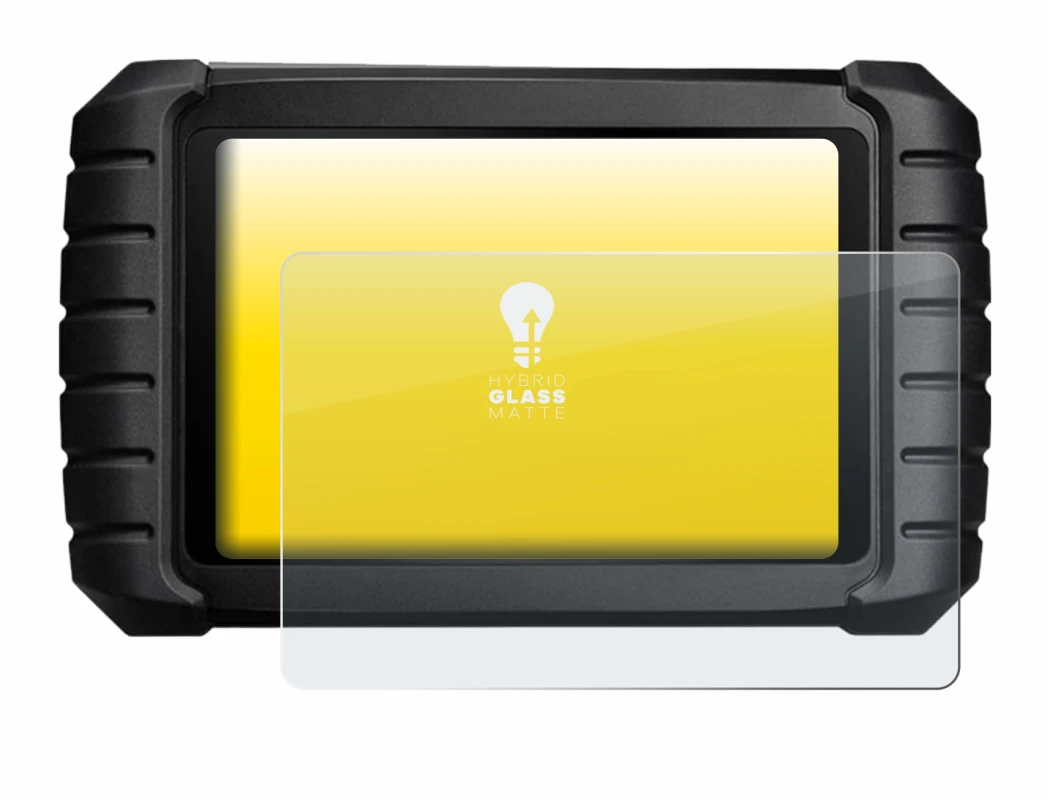 Image de l'appareil iCarsoft CR Max avec une grande variété de protections d'écran.