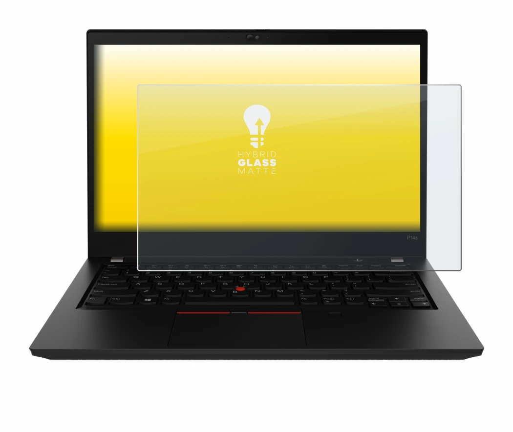 Image de l'appareil Lenovo ThinkPad P14s Gen 2 avec une grande variété de protections d'écran.
