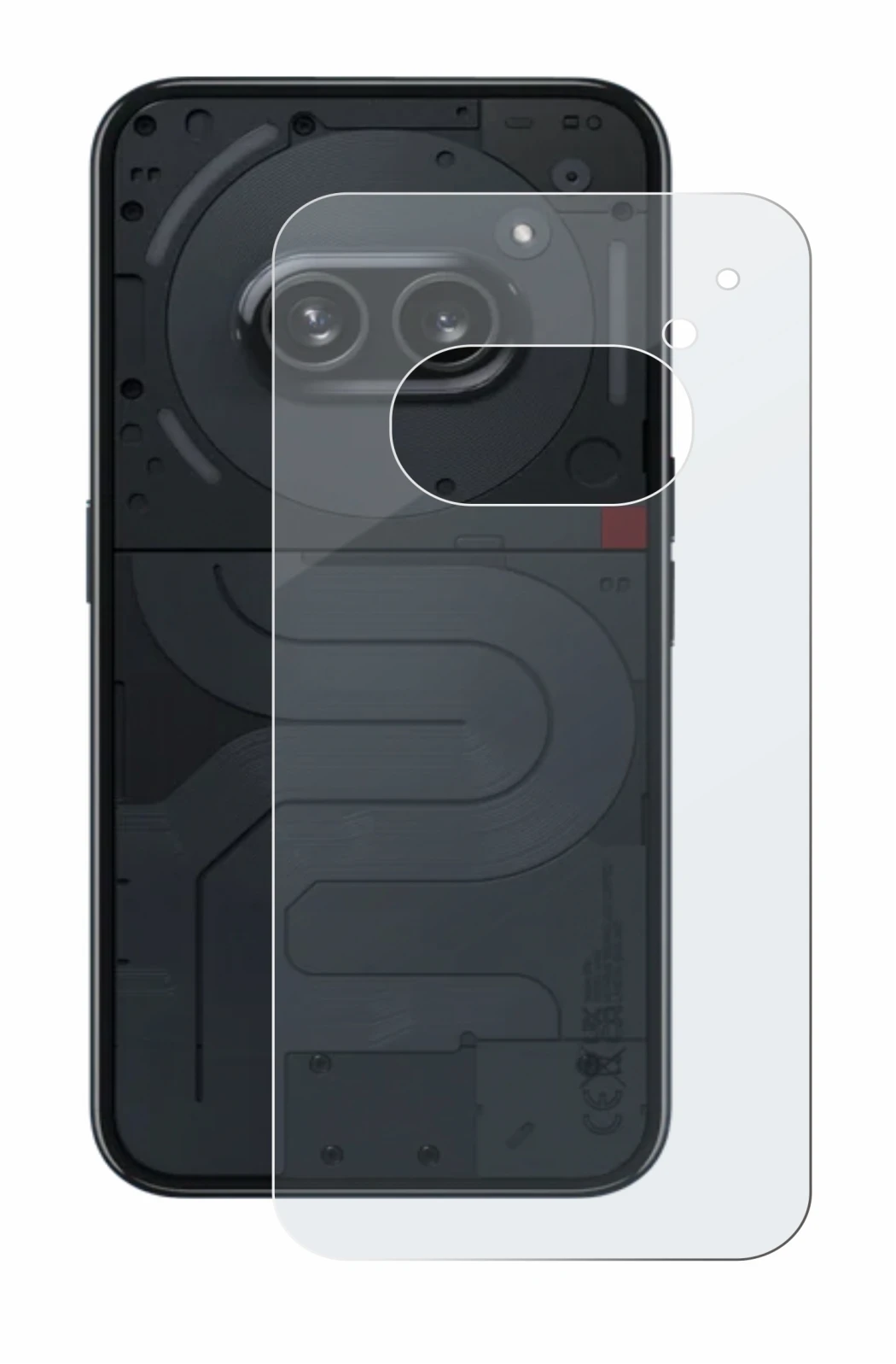 Image de l'appareil Nothing Phone (2a) (Arrière) avec une grande variété de protections d'écran.
