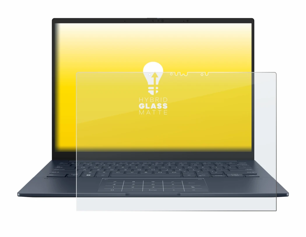 Image de l'appareil ASUS ZenBook 14 OLED UX3405 Touch avec une grande variété de protections d'écran.
