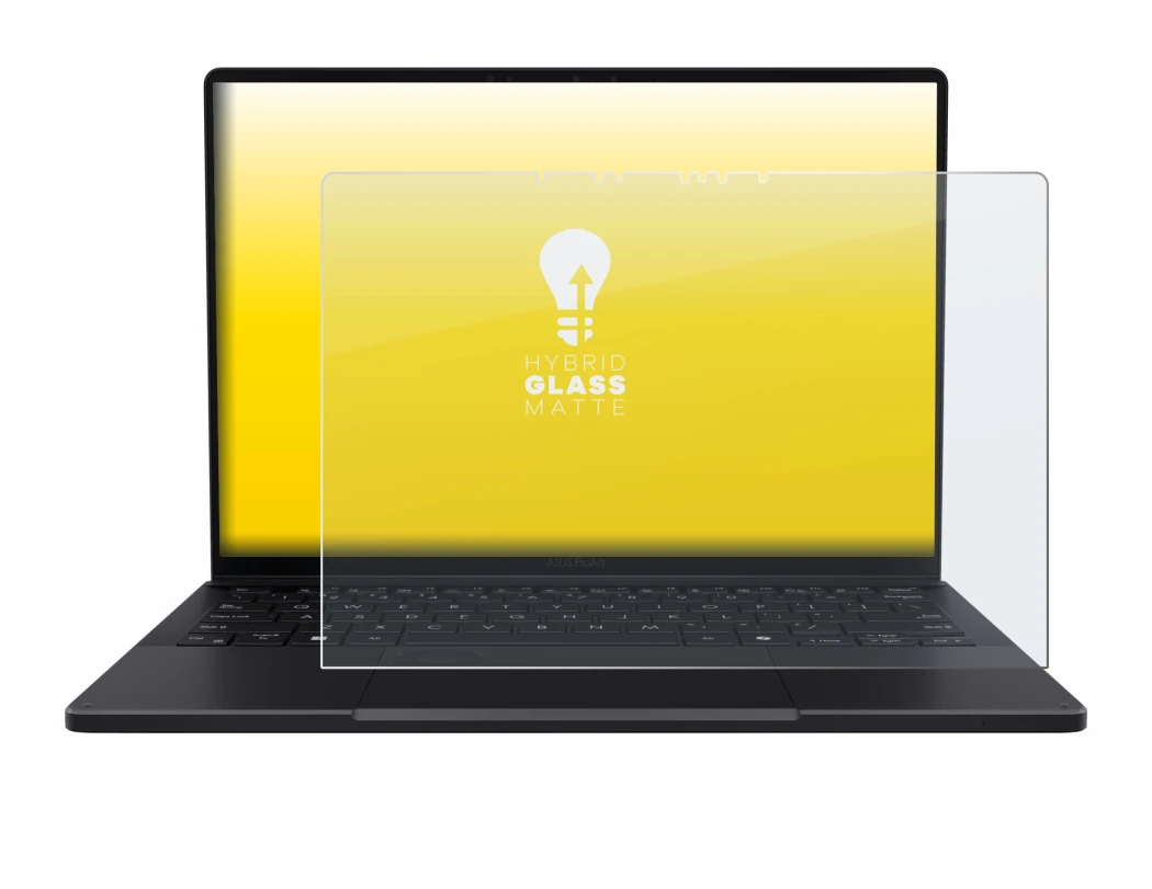 Image de l'appareil ASUS ProArt PX13 avec une grande variété de protections d'écran.