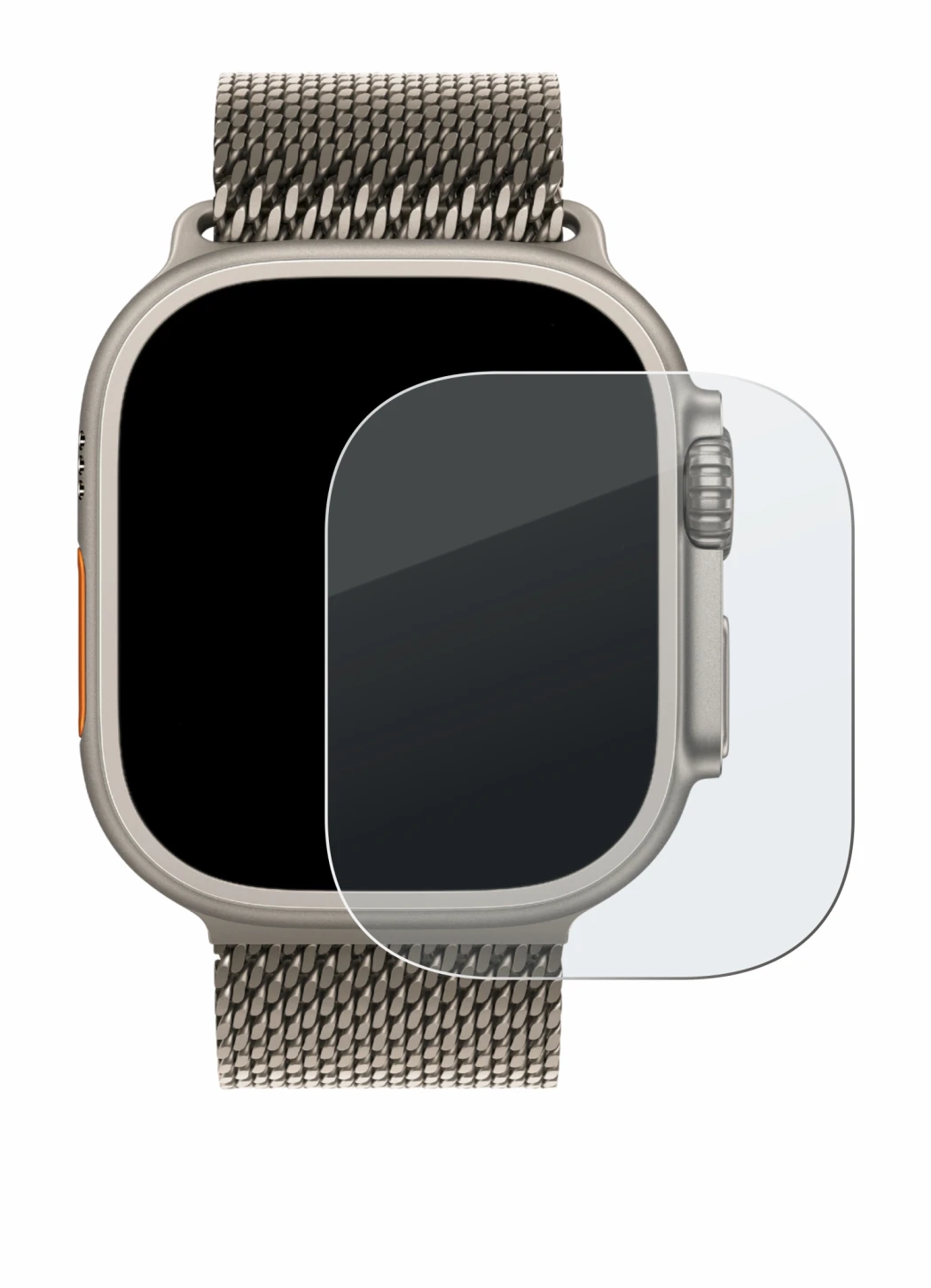 Image de l'appareil Apple Watch Ultra 3 avec une grande variété de protections d'écran.