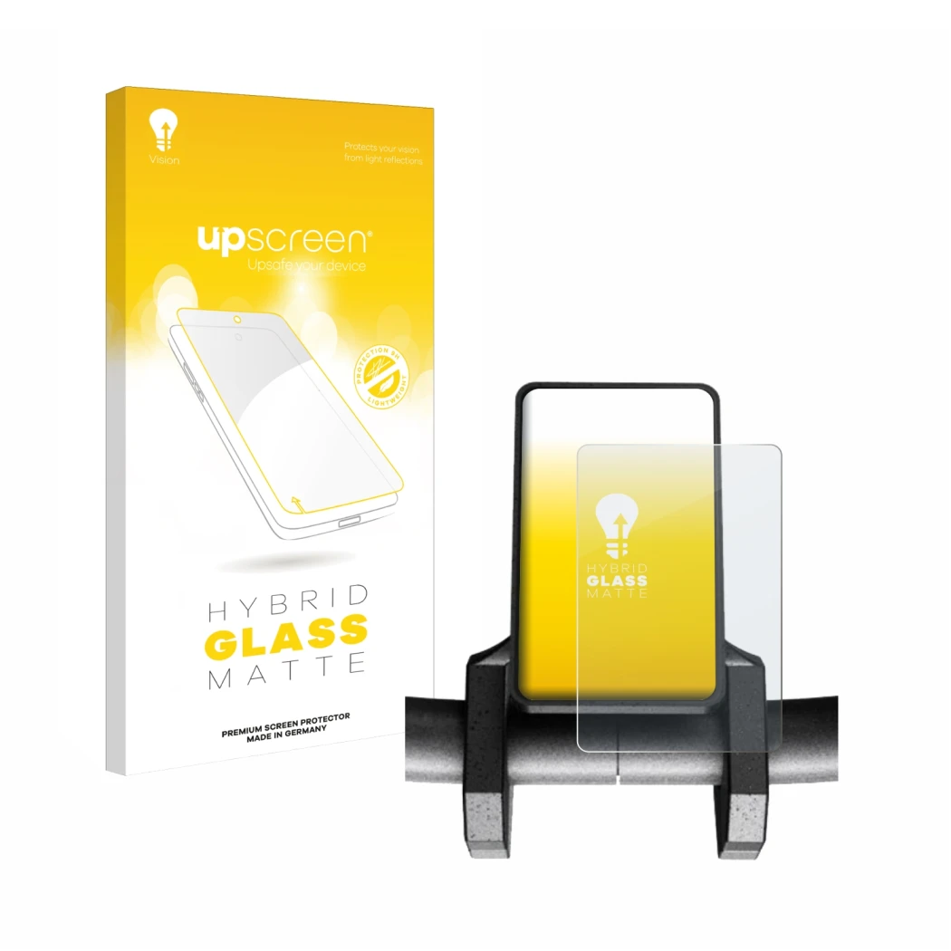 Face avant d’un emballage produit avec le logo de la marque upscreen. À côté, l’appareil Joyor S8-S V1 est représenté avec la 