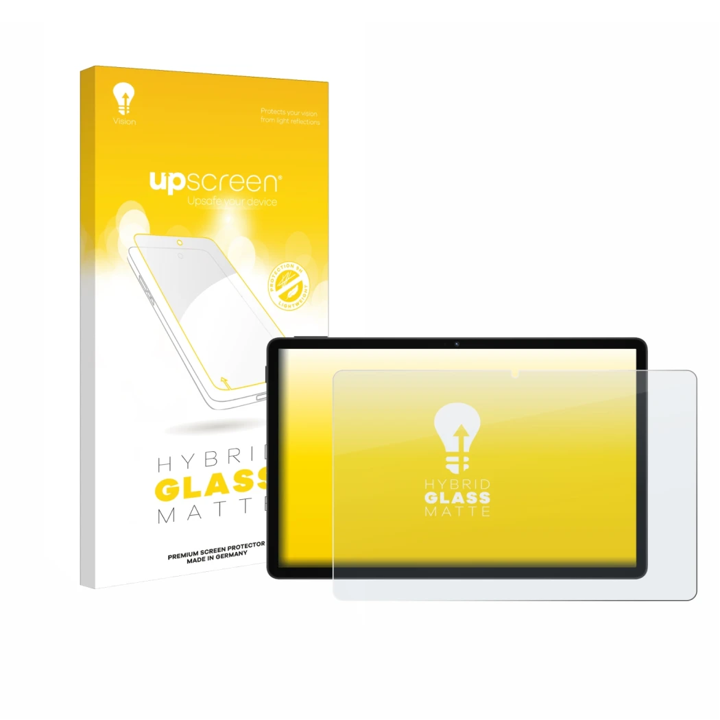 Face avant d’un emballage produit avec le logo de la marque upscreen. À côté, l’appareil Doogee U11 est représenté avec la pro