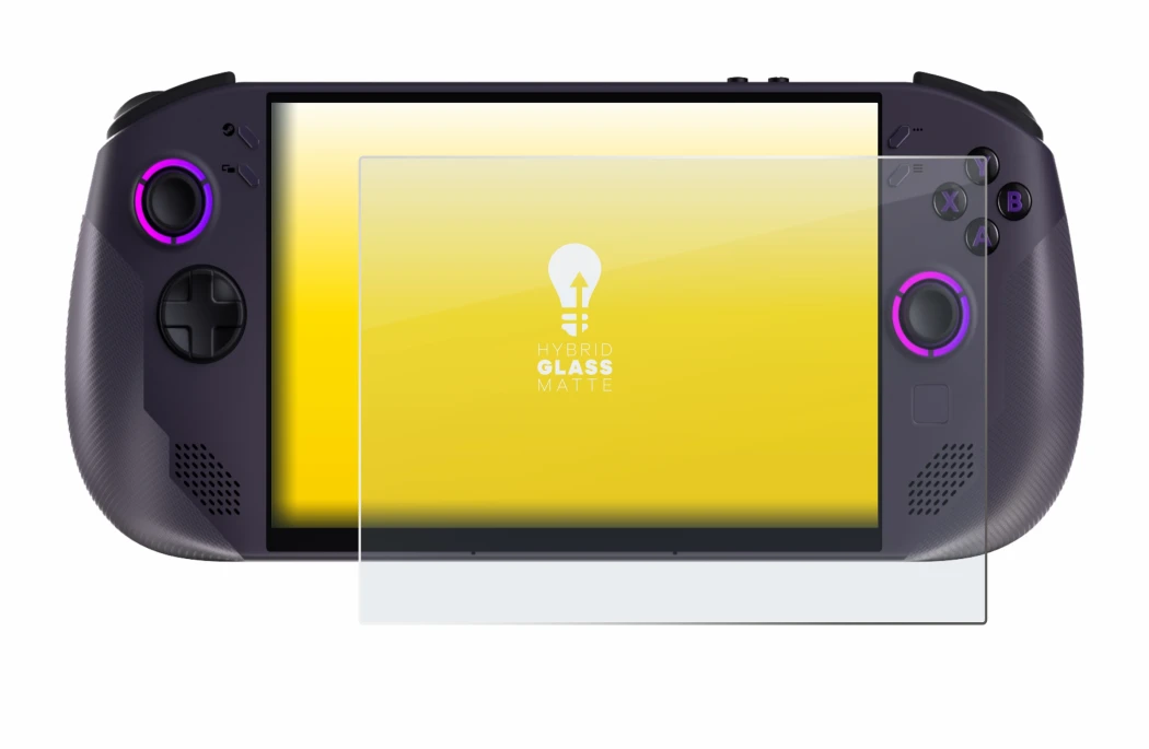 Image de l'appareil Lenovo Legion Go S avec une grande variété de protections d'écran.