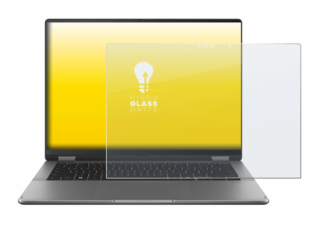 Image de l'appareil ASUS Vivobook 14 Flip TP3407 avec une grande variété de protections d'écran.