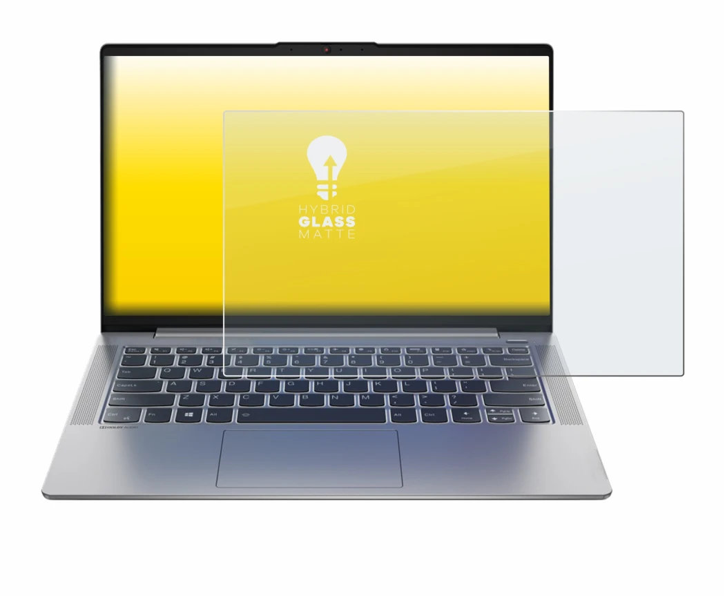 Image de l'appareil Lenovo IdeaPad 5 14ALC05 avec une grande variété de protections d'écran.