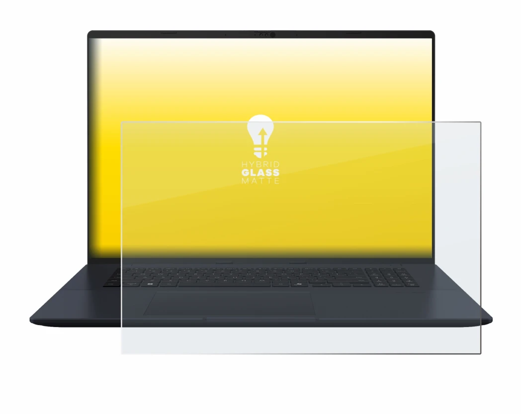 Image de l'appareil ASUS Vivobook 18 M1807 avec une grande variété de protections d'écran.