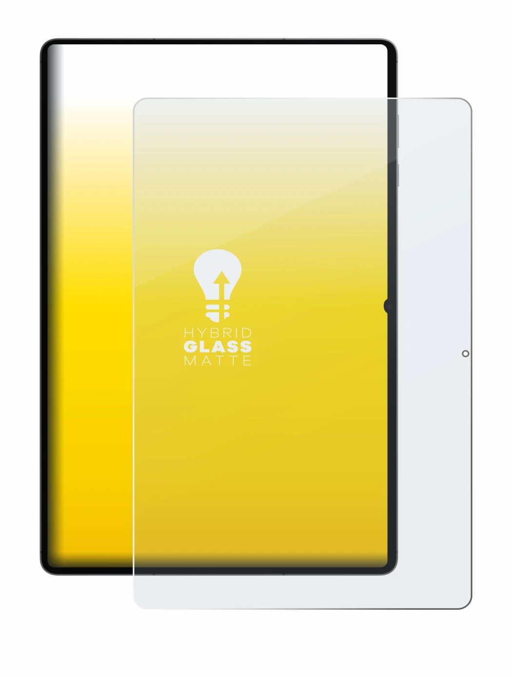 Image de l'appareil Samsung Galaxy Tab S11 Ultra (portrait) avec une grande variété de protections d'écran.