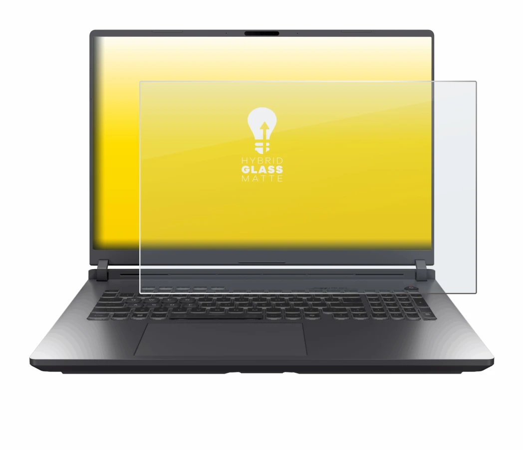 Image de l'appareil ASUS ROG Strix G18 G815 2025 avec une grande variété de protections d'écran.