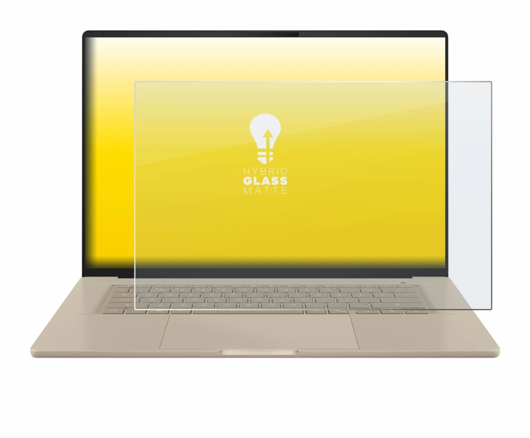 Image de l'appareil ASUS ZenBook A16 UX3607 avec une grande variété de protections d'écran.