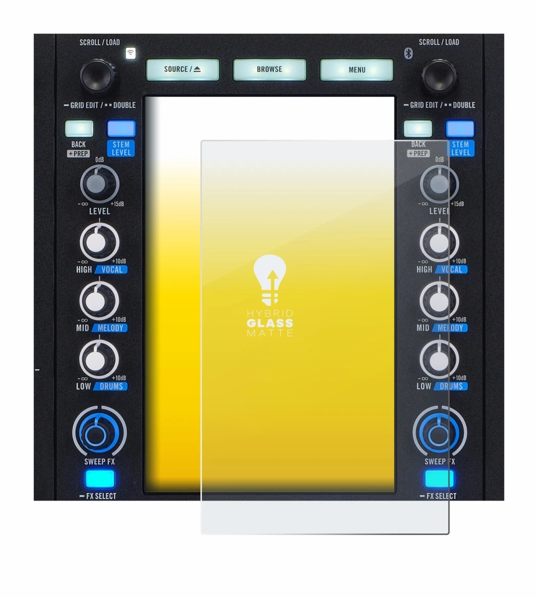 Image de l'appareil Rane System One avec une grande variété de protections d'écran.