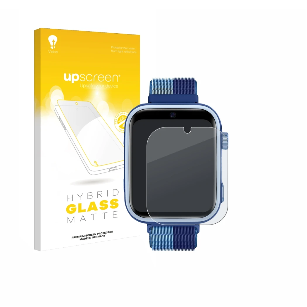 Face avant d’un emballage produit avec le logo de la marque upscreen. À côté, l’appareil Oliimptek T45 est représenté avec la 