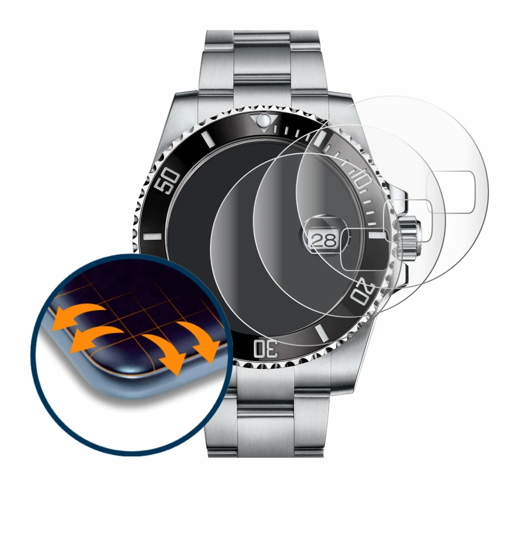 Image de l'appareil Rolex Submariner (Date) avec une grande variété de protections d'écran.