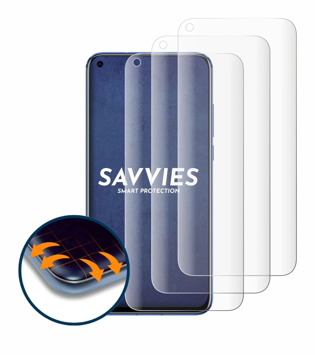 Image de l'appareil Honor View 20 avec une grande variété de protections d'écran.