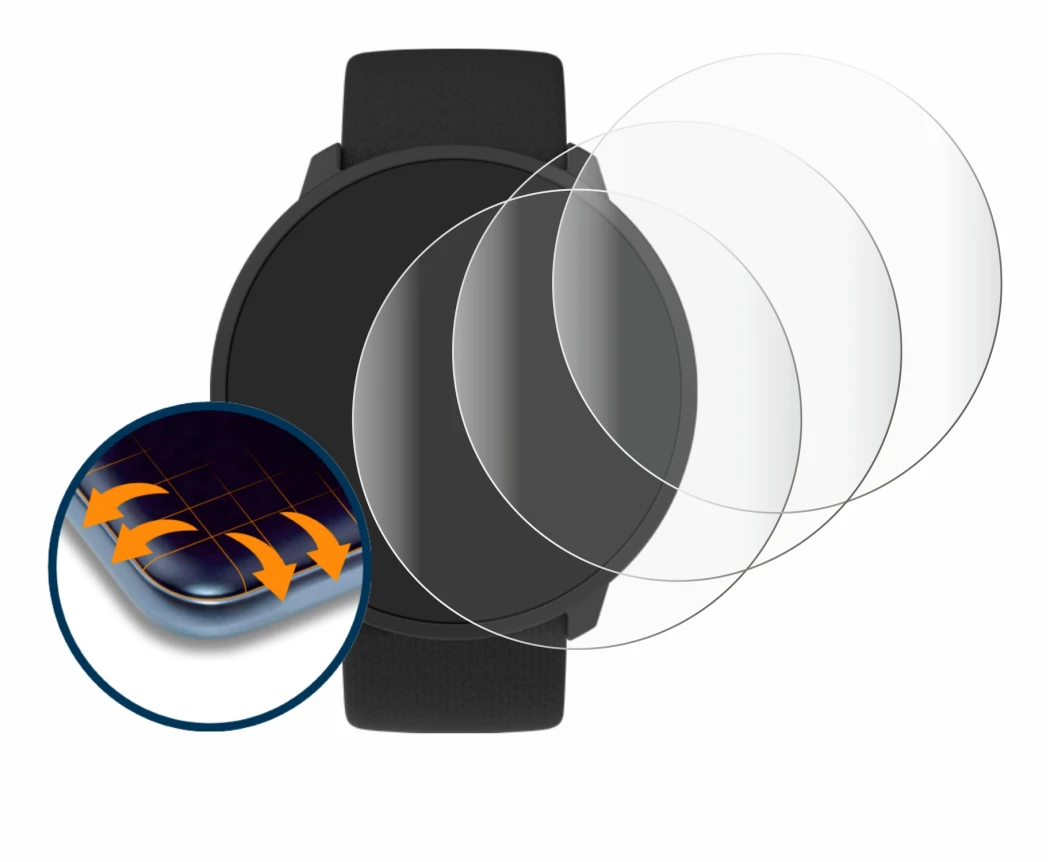 Image de l'appareil Polar Unite avec une grande variété de protections d'écran.