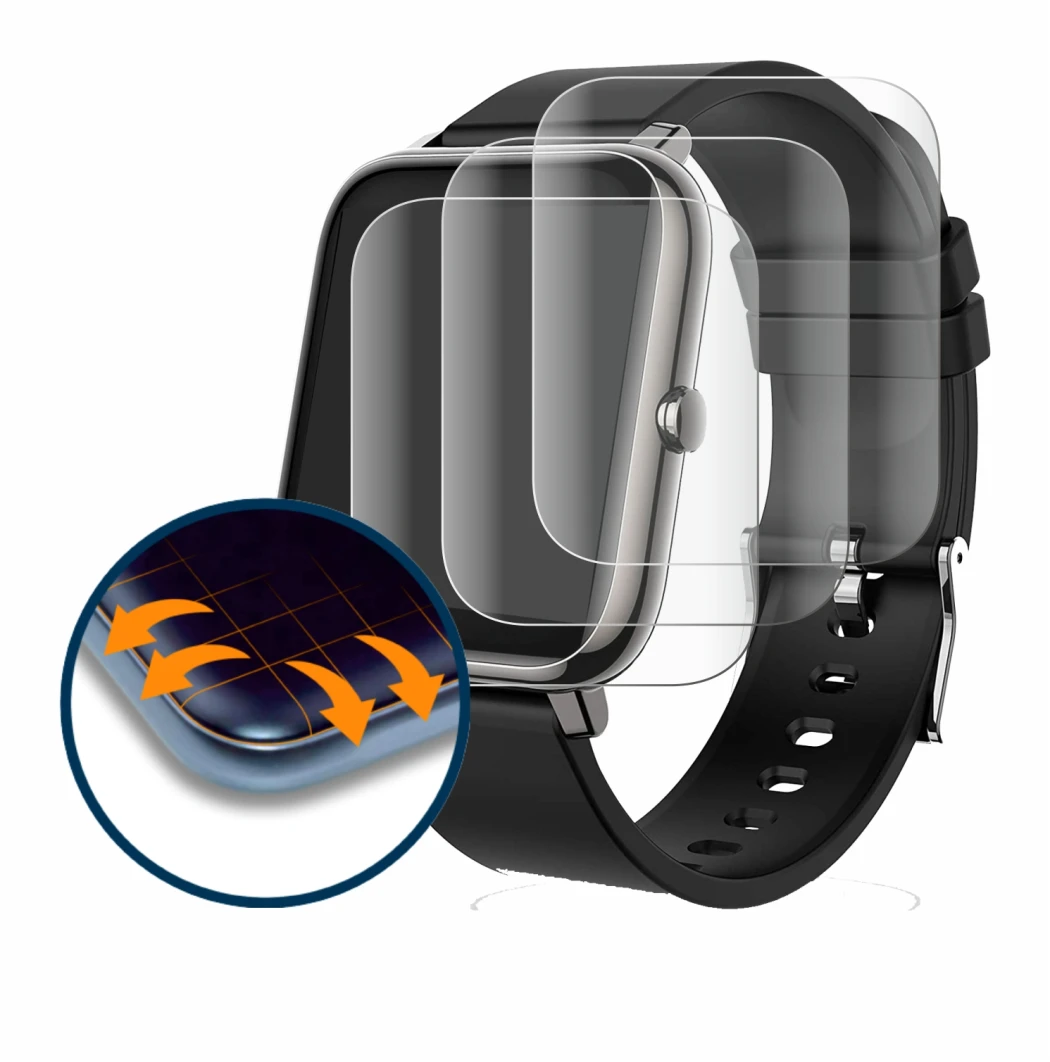 Image de l'appareil Popglory P22 avec une grande variété de protections d'écran.