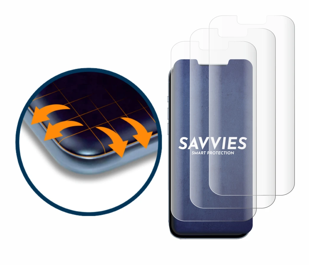 Image de l'appareil Apple iPhone 13 Pro Max avec une grande variété de protections d'écran.