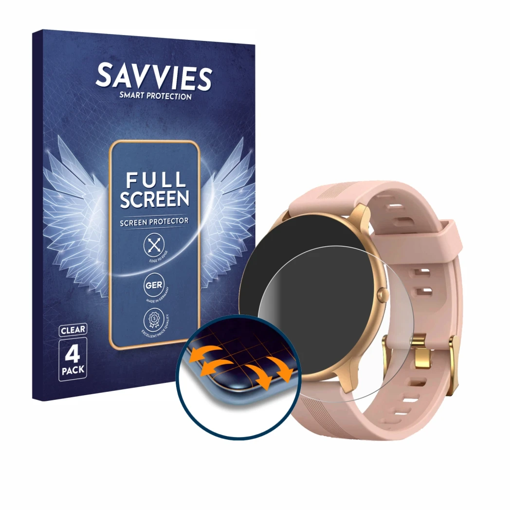 Face avant d’un emballage produit avec le logo de la marque Savvies. À côté, l’appareil AGPtek LW11 est représenté avec la pro
