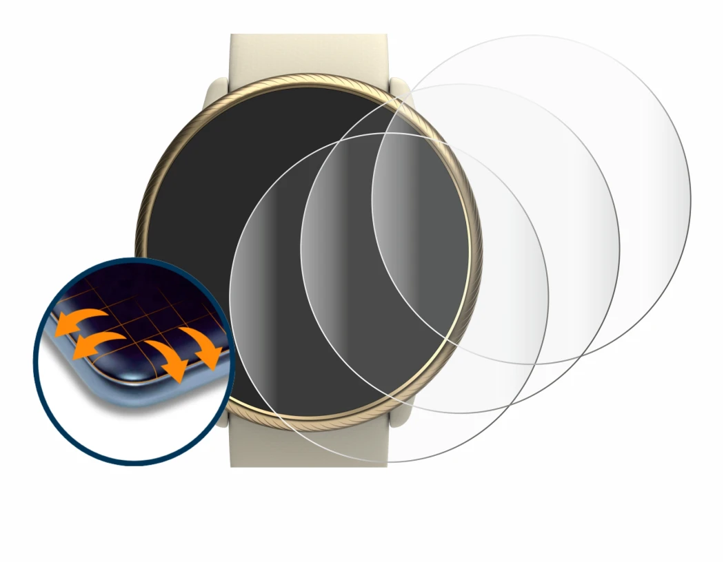 Image de l'appareil Polar Ignite 2 avec une grande variété de protections d'écran.