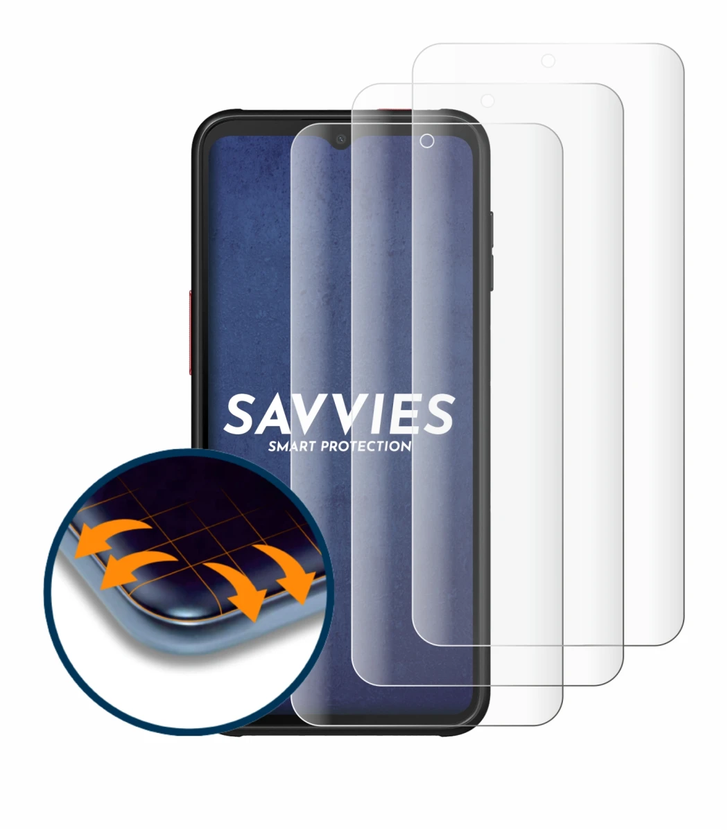 Image de l'appareil Samsung Galaxy XCover 6 Pro Enterprise Edition avec une grande variété de protections d'écran.