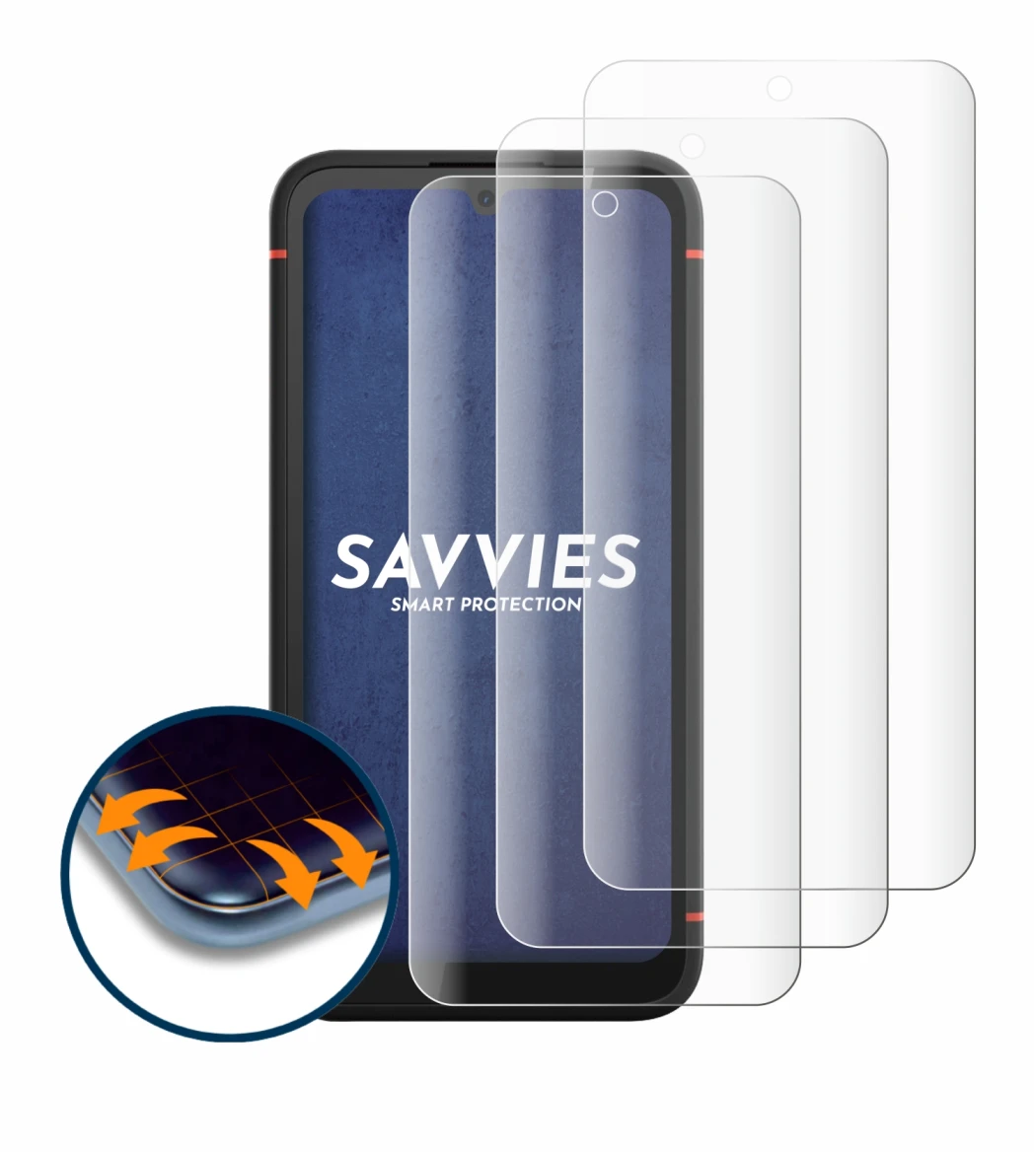 Image de l'appareil Gigaset GX4 avec une grande variété de protections d'écran.