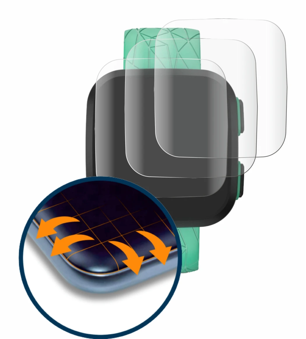 Image de l'appareil Garmin Bounce avec une grande variété de protections d'écran.