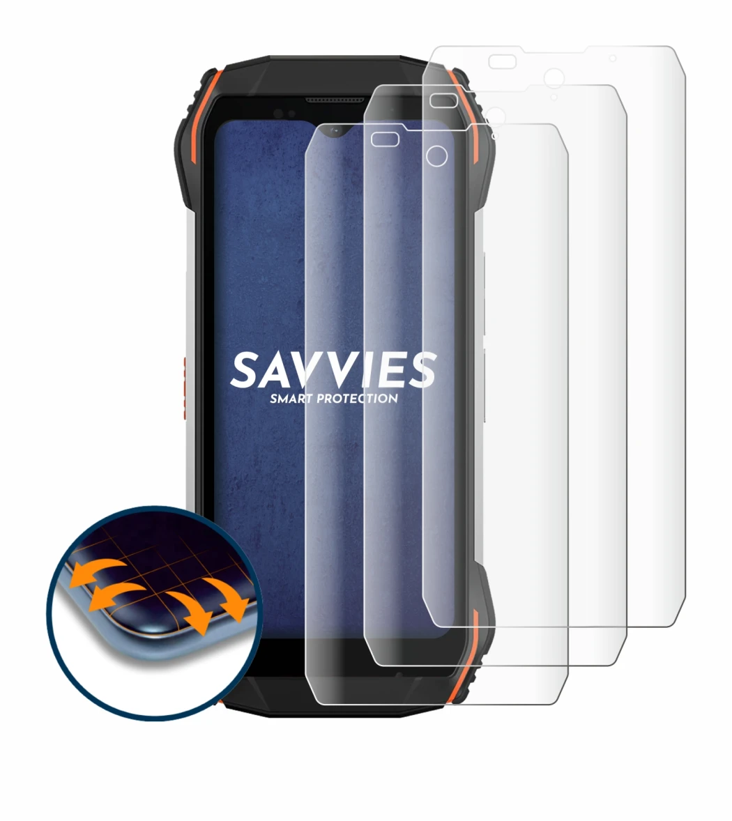 Image de l'appareil Blackview N6000 avec une grande variété de protections d'écran.