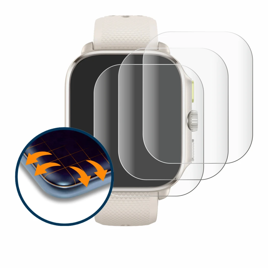 Image de l'appareil Huami Amazfit Cheetah (Square) avec une grande variété de protections d'écran.