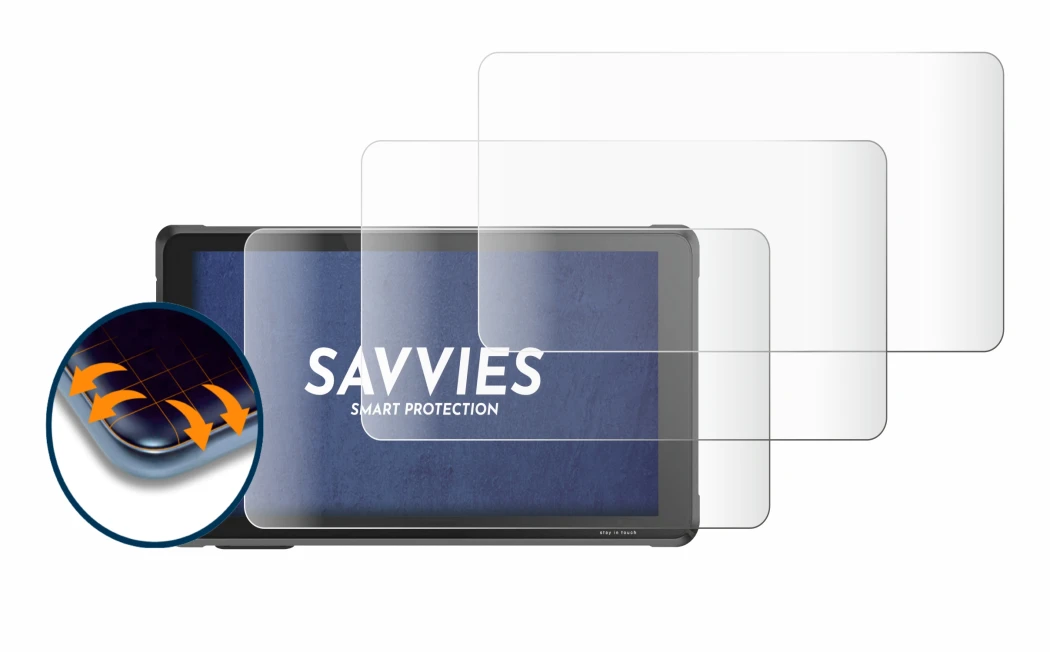 Image de l'appareil Interphone RideSync Sync55 avec une grande variété de protections d'écran.