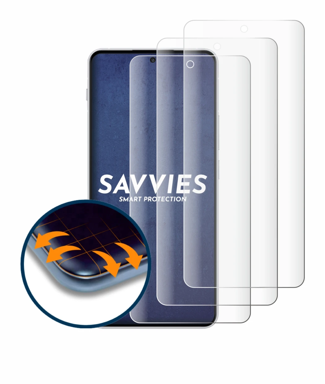 Image de l'appareil OnePlus Nord 4 avec une grande variété de protections d'écran.