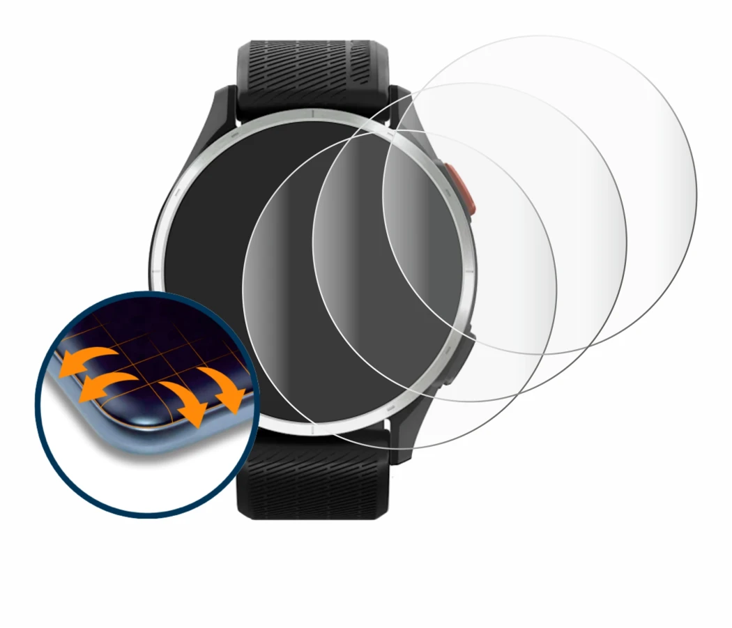 Image de l'appareil Garmin Approach S44 avec une grande variété de protections d'écran.