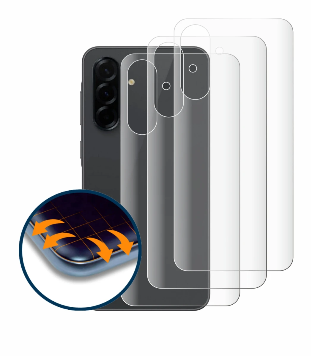 Image de l'appareil Samsung Galaxy A36 5G (Arrière) avec une grande variété de protections d'écran.