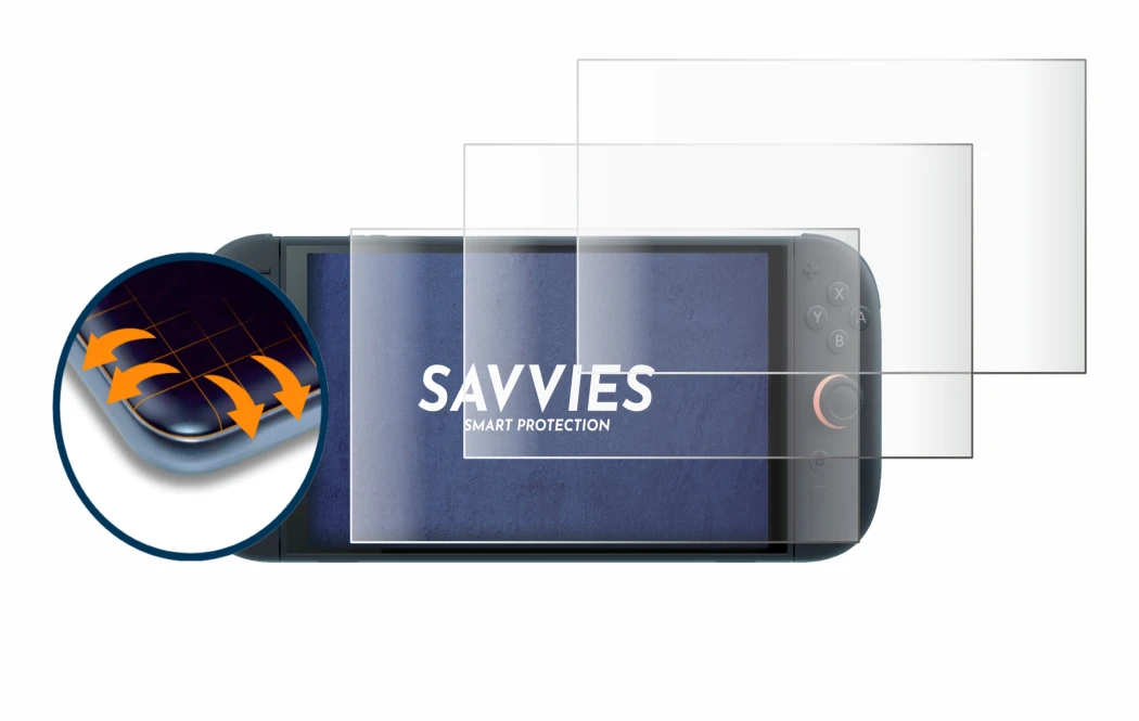 Image de l'appareil Nintendo Switch 2 avec une grande variété de protections d'écran.