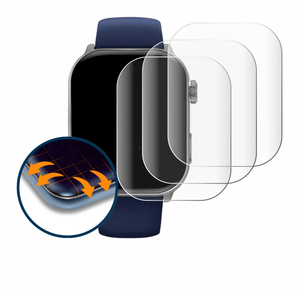Image de l'appareil Gard Pro Health Smartwatch 3 (48 mm) avec une grande variété de protections d'écran.