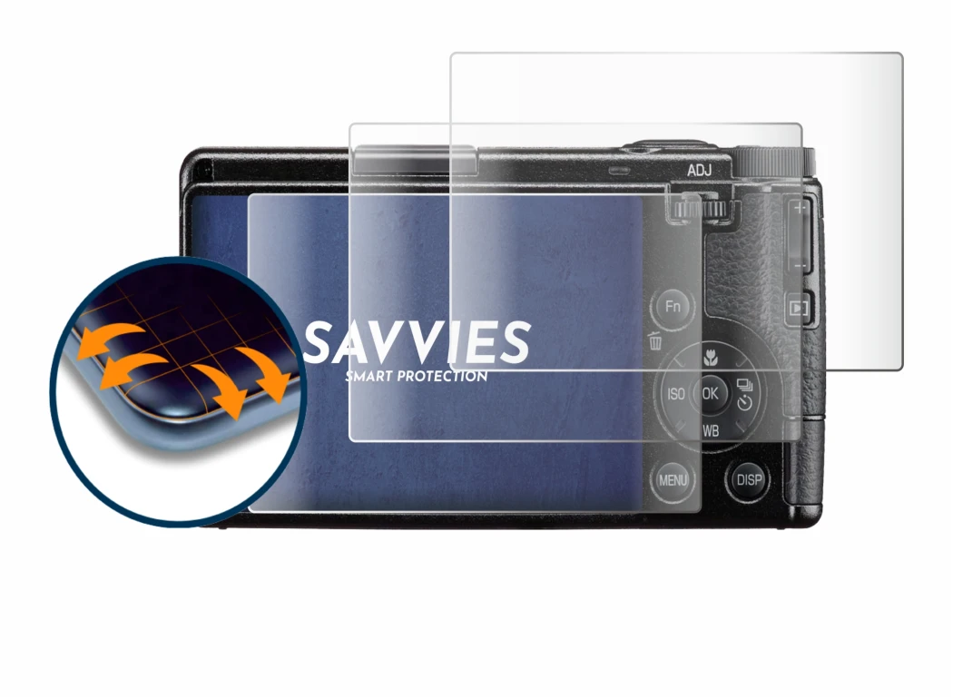 Image de l'appareil Ricoh GR IV 2025 avec une grande variété de protections d'écran.