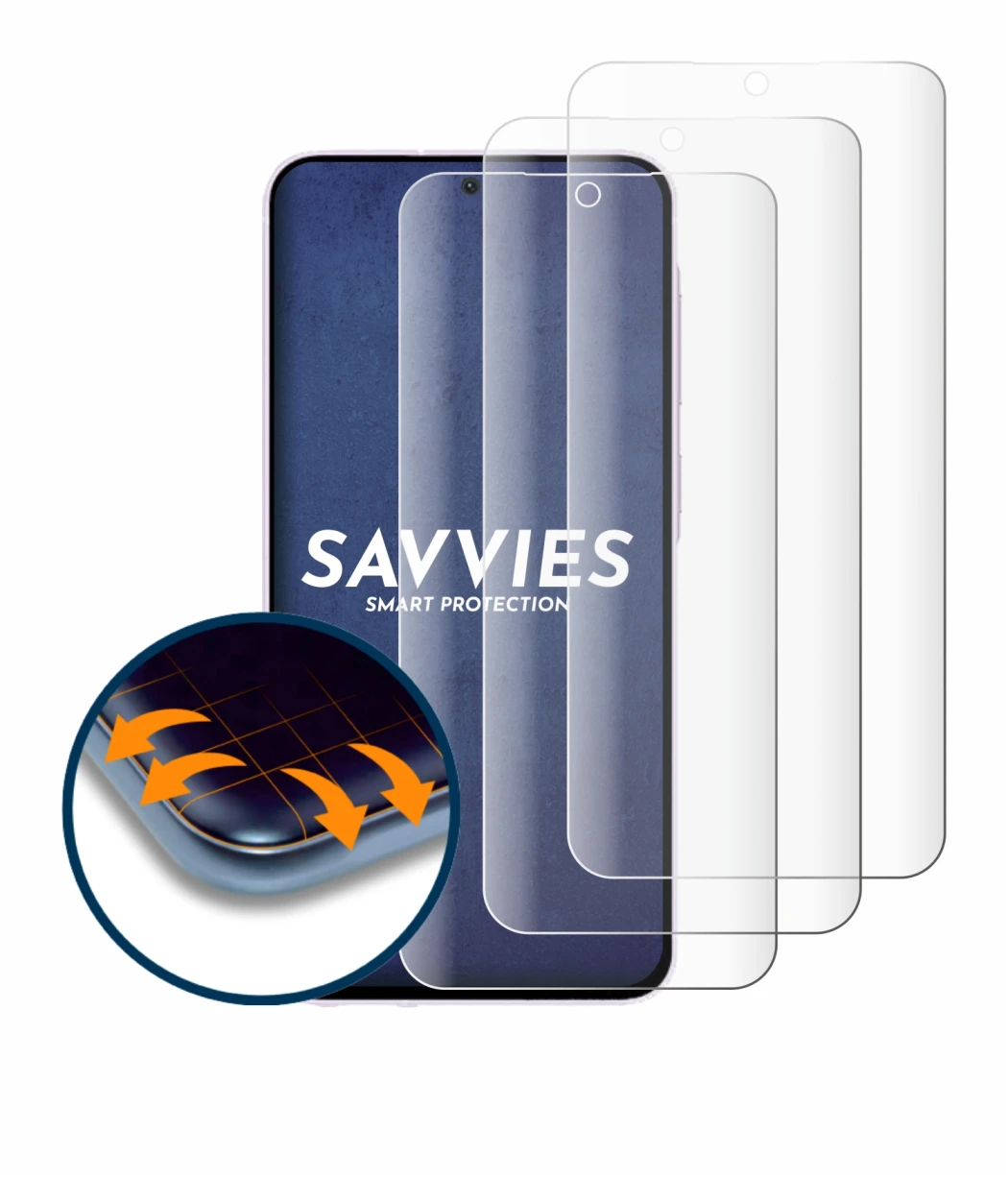 Image de l'appareil Samsung Galaxy A56 5G (case-friendly) avec une grande variété de protections d'écran.