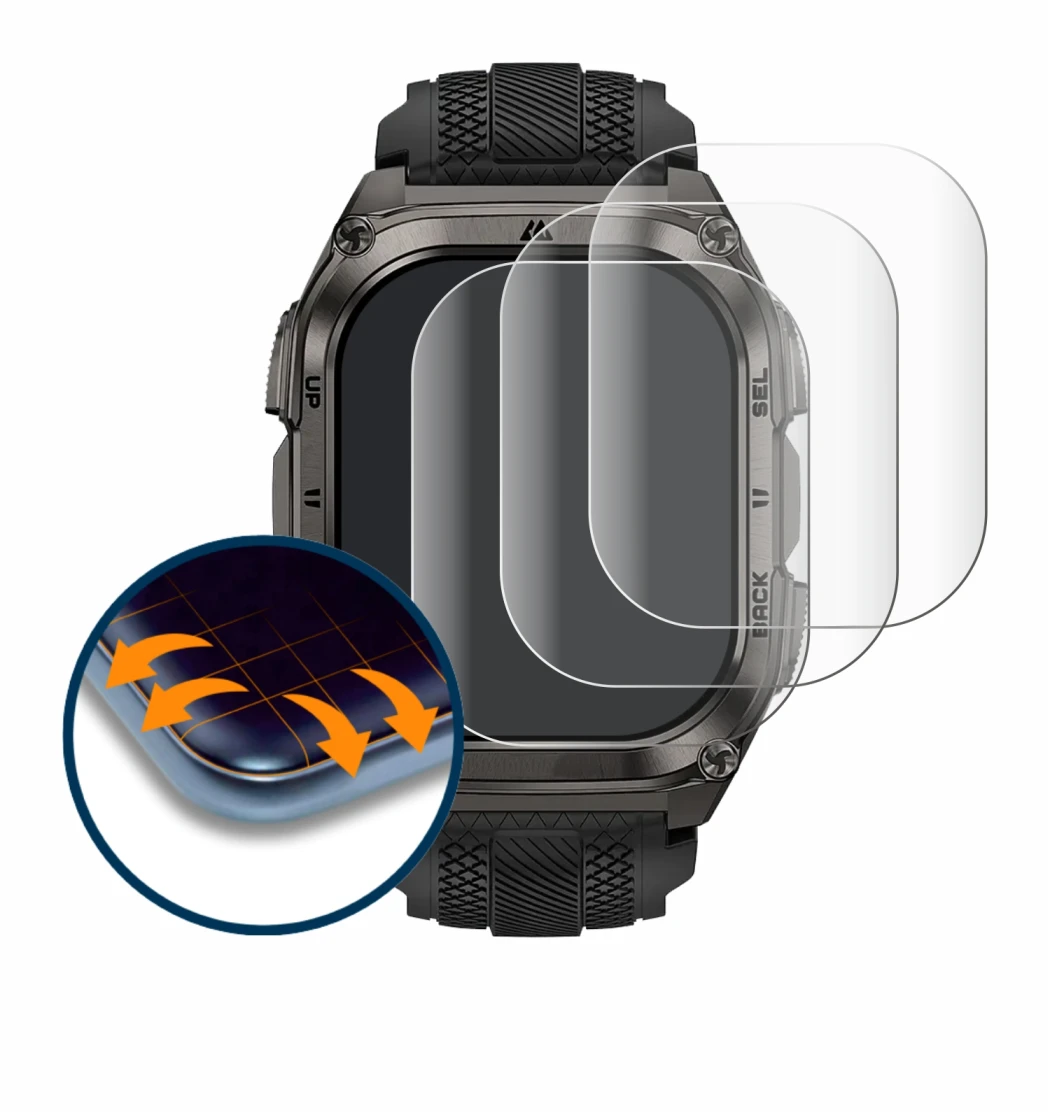 Image de l'appareil Kospet Tank M4 avec une grande variété de protections d'écran.