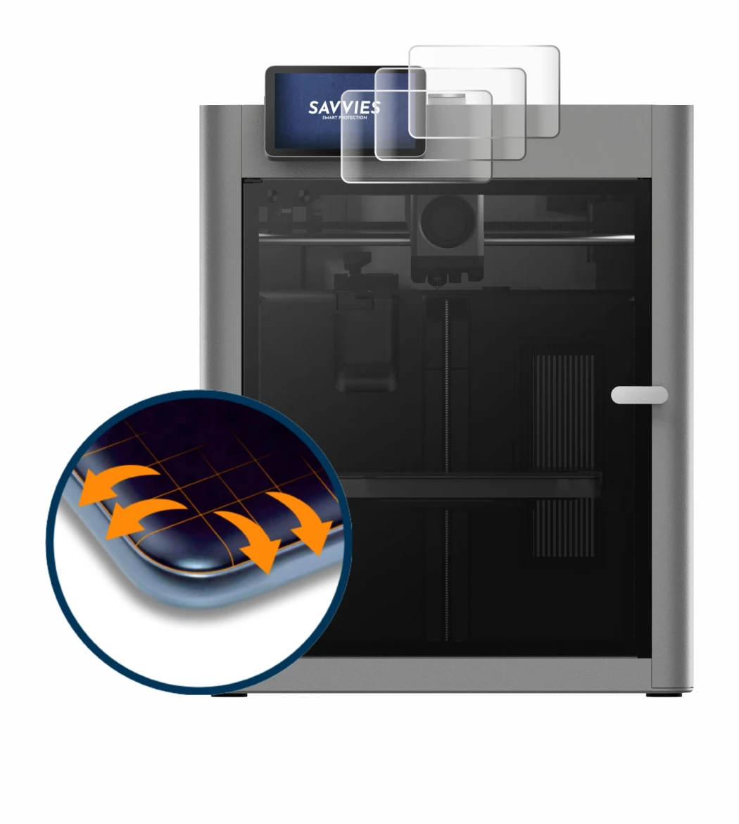 Image de l'appareil Bambu Lab P2S 3D Printer avec une grande variété de protections d'écran.