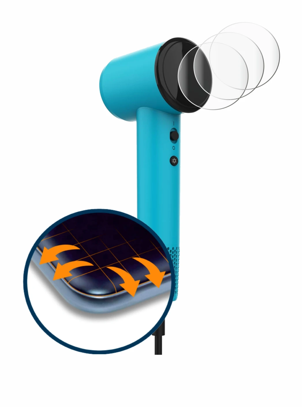 Image de l'appareil Cecotec DryNova avec une grande variété de protections d'écran.