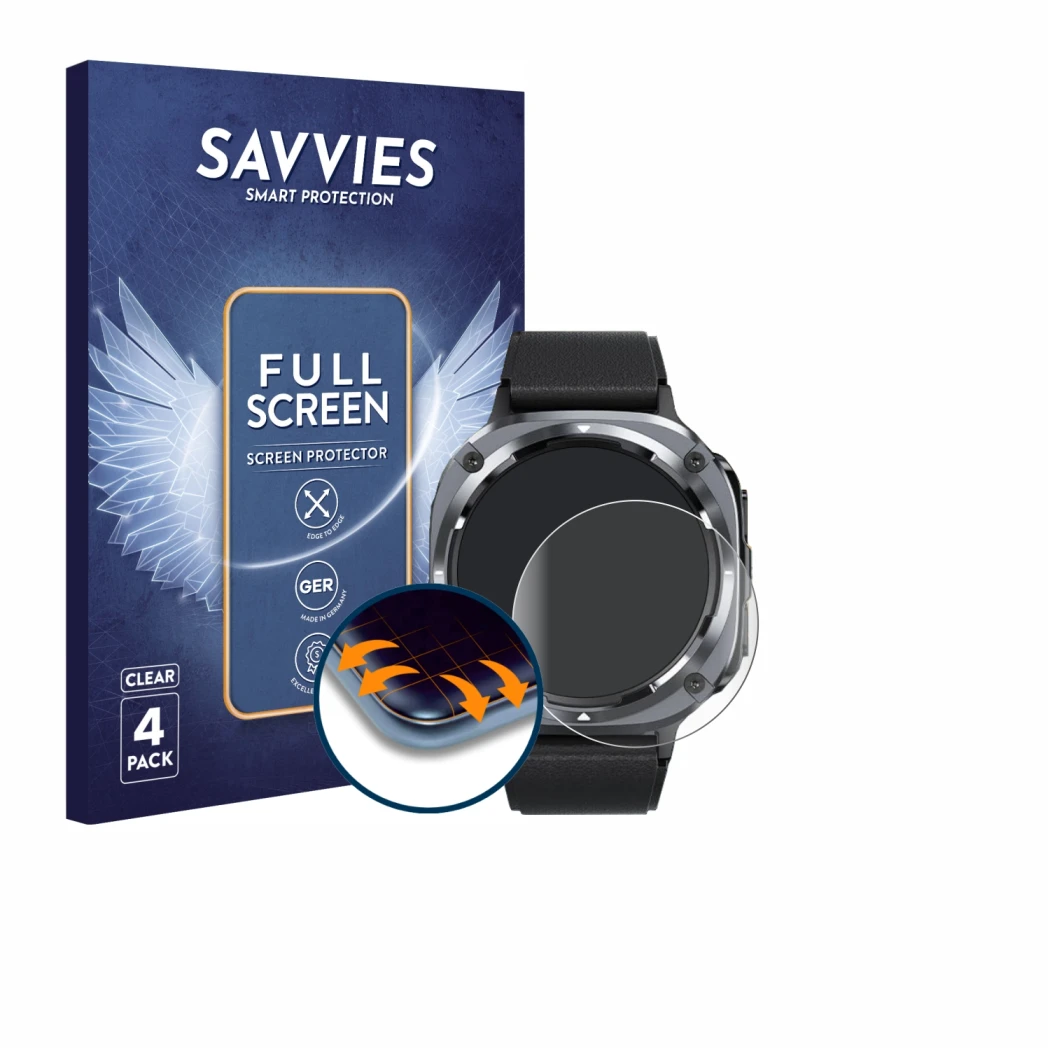 Face avant d’un emballage produit avec le logo de la marque Savvies. À côté, l’appareil TIMU S90 1.45