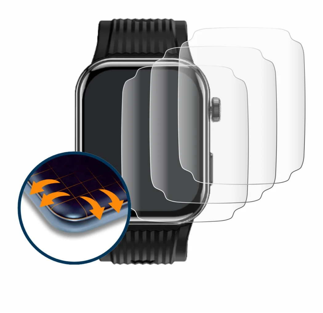 Image de l'appareil Rollme Kore D1 avec une grande variété de protections d'écran.