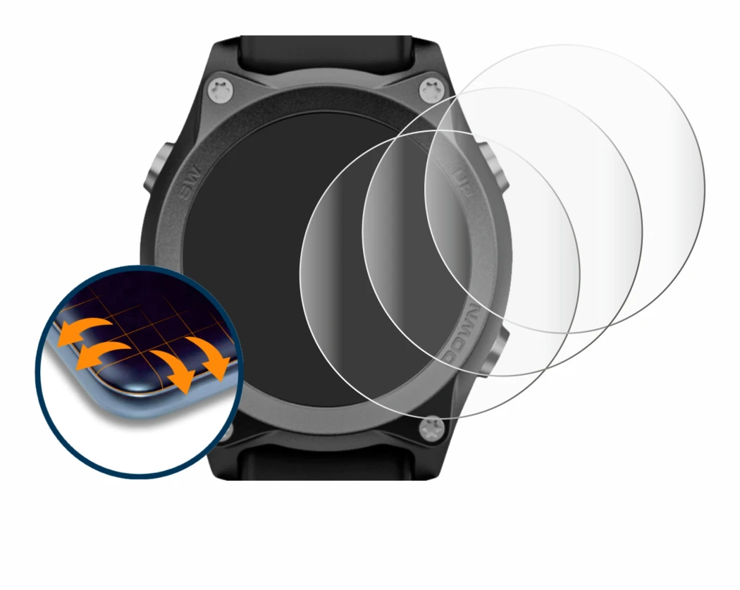Image de l'appareil Mares Sirius avec une grande variété de protections d'écran.