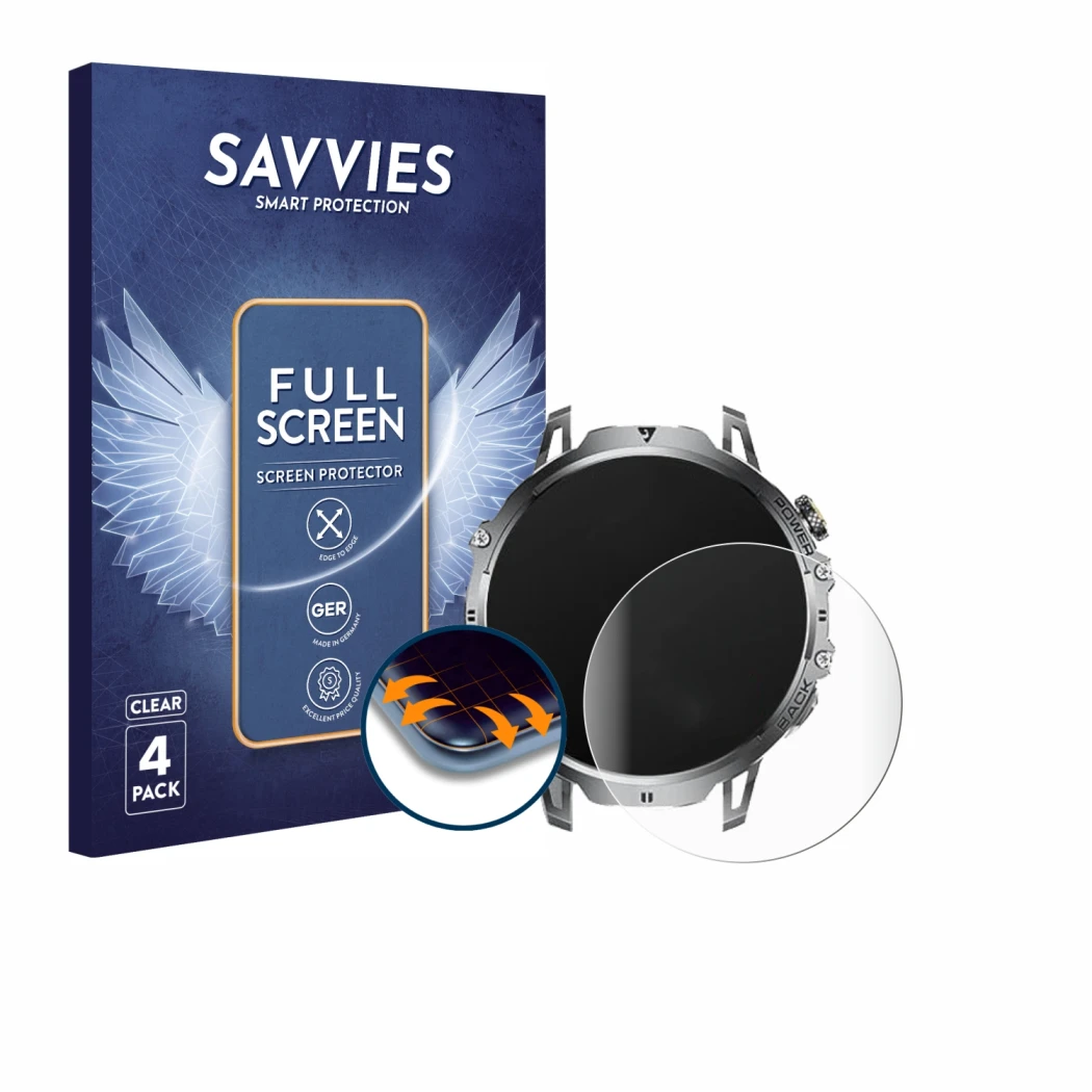 Face avant d’un emballage produit avec le logo de la marque Savvies. À côté, l’appareil Dremac EF13-E 1.85