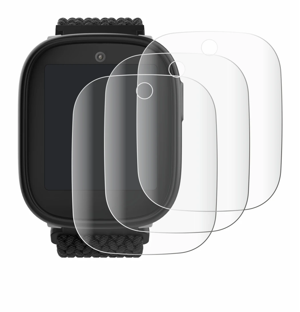 Image de l'appareil Xplora X6 Play eSIM (2ème génération) avec une grande variété de protections d'écran.