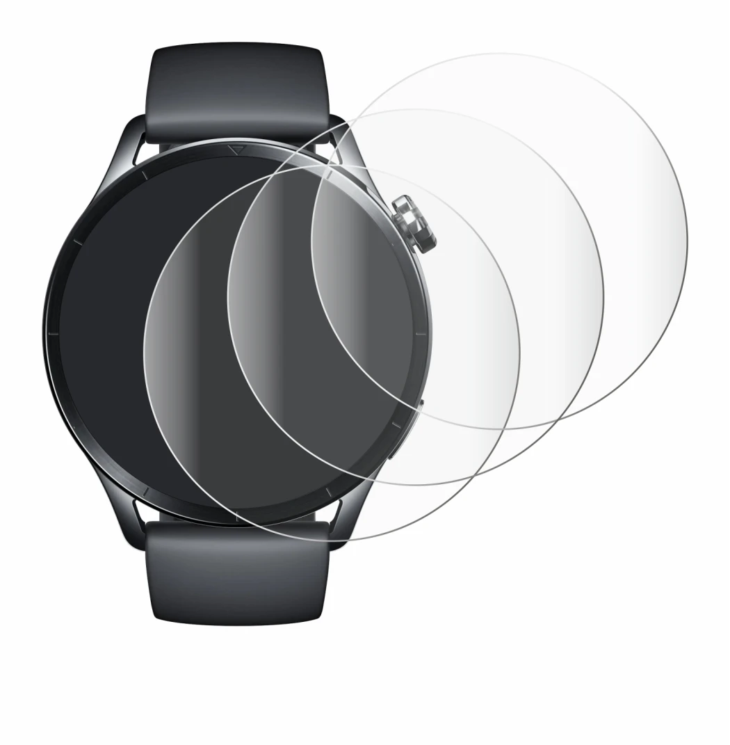 Image de l'appareil Xiaomi Watch S5 avec une grande variété de protections d'écran.
