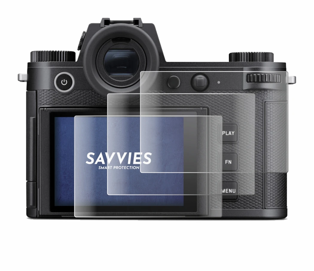 Image de l'appareil Leica SL3-P avec une grande variété de protections d'écran.