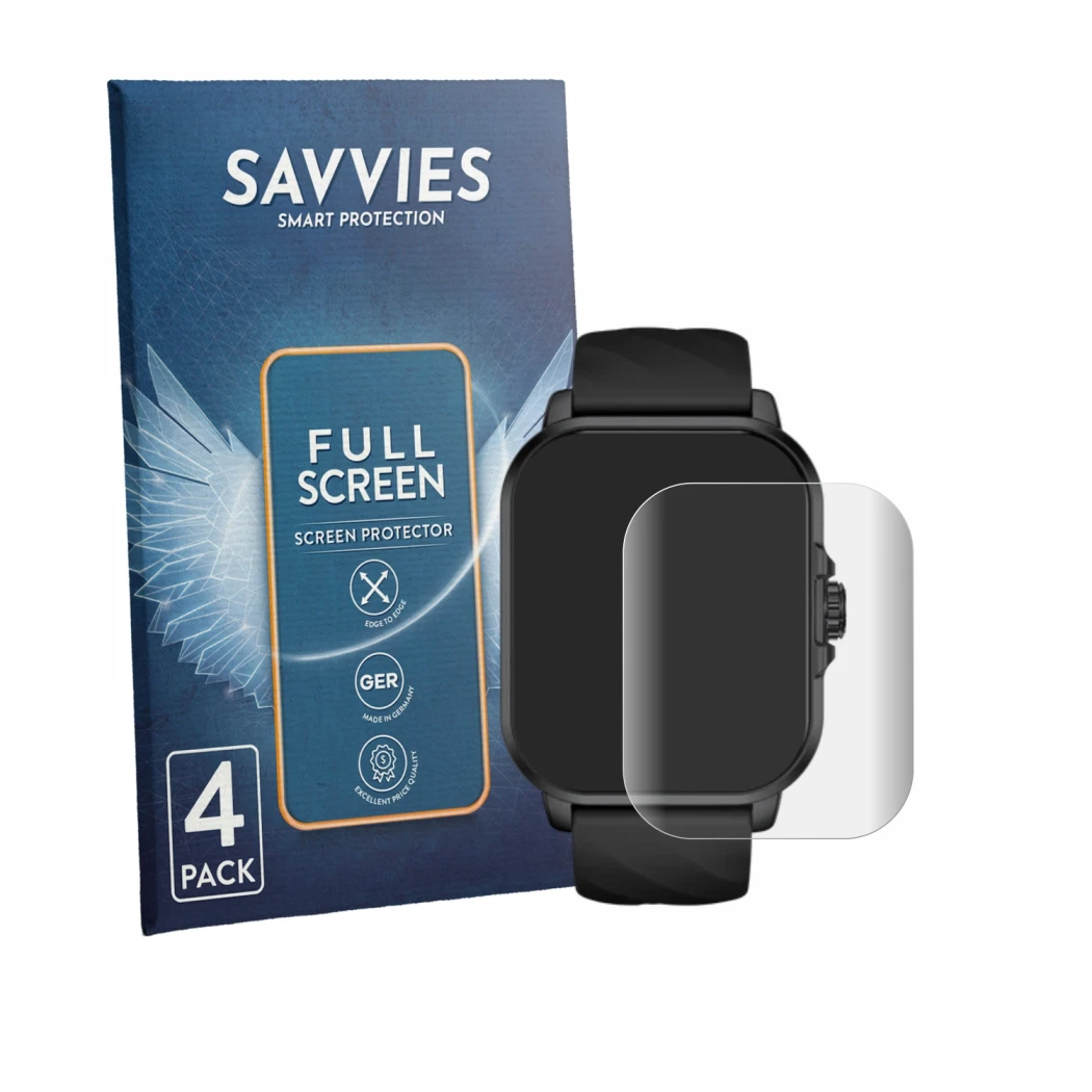 Face avant d’un emballage produit avec le logo de la marque Savvies. À côté, l’appareil Black Shark GT3 Neo est représenté ave