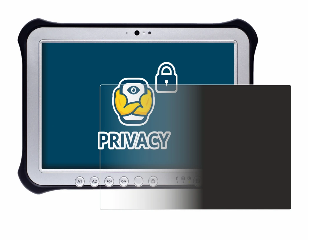 Image de l'appareil Panasonic Toughpad FZ-G1 avec une grande variété de protections d'écran.